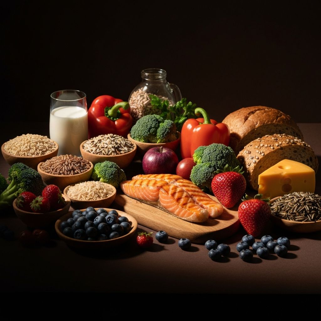 Diverse array of nutritious food groups